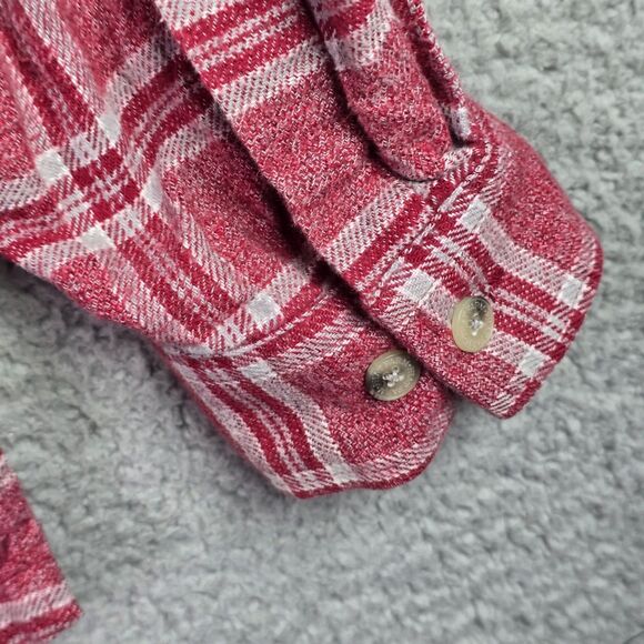 Phat Farm Red Plaid Flannel Shirt XXL Logo Vintage Made in Korea Streetwear Fall - Picture 15 of 15